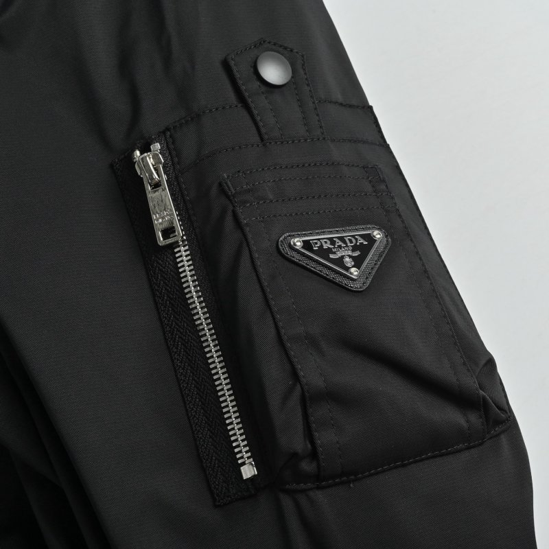 Black Oversized Bomber Jacket with Ribbed Cuffs view