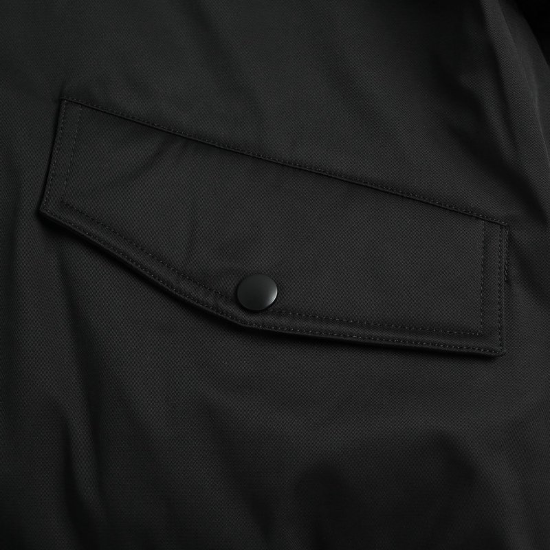 Black Oversized Bomber Jacket with Ribbed Cuffs view