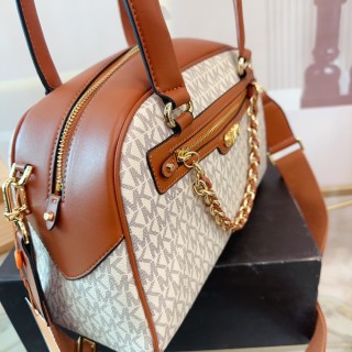 Michael Kors Shell Monogram Tote Bag Cream/Cognac view 4