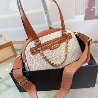 Michael Kors Shell Monogram Tote Bag Cream/Cognac view 8