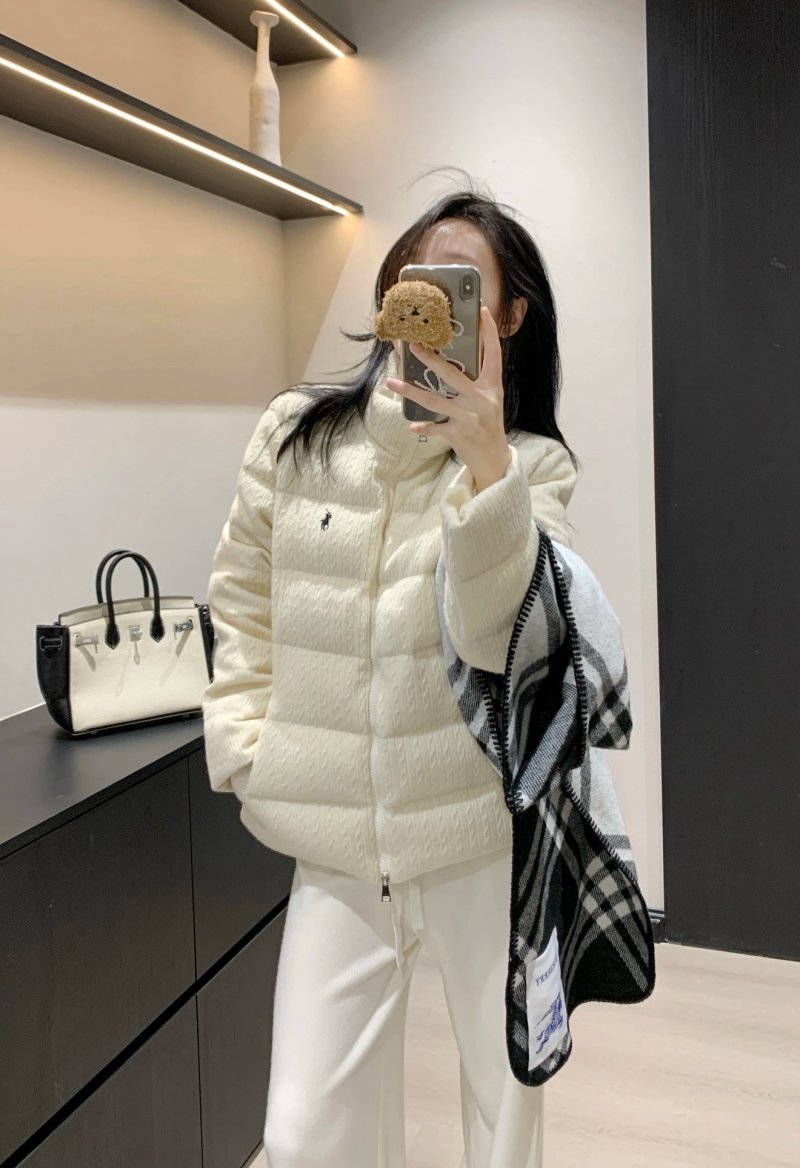 Polo Ralph Lauren White Puffer Down Jacket view