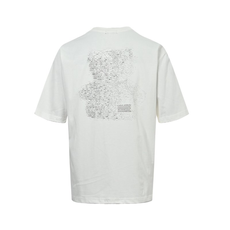 Cream Barcode Graphic Short Sleeve T-Shirt view