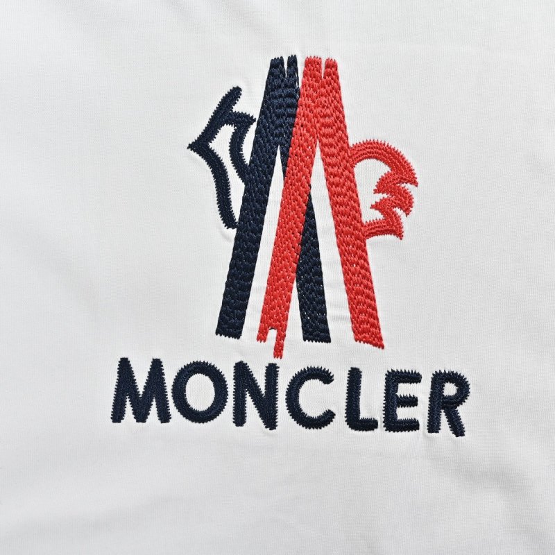 Moncler Logo Print White T-Shirt view