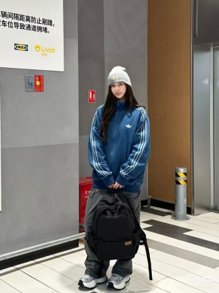 Adidas 3-Stripe Denim Track Jacket Navy Blue view 8
