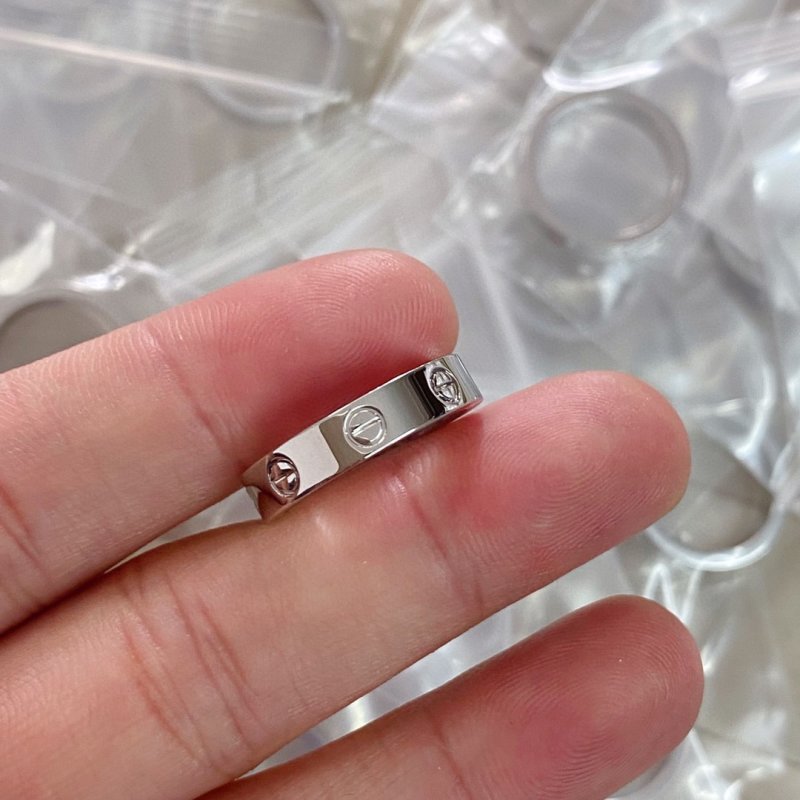 Cartier LOVE Band Ring Silver with 18K Gold Plating