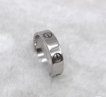 Cartier LOVE Band Ring Silver with 18K Gold Plating view 3