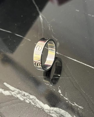 Cartier LOVE Band Ring Silver with 18K Gold Plating view 4