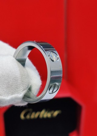 Cartier LOVE Band Ring Silver with 18K Gold Plating view 5