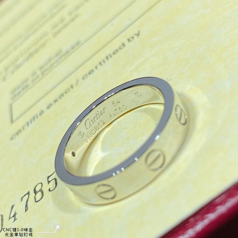 Cartier LOVE Band Ring Silver with 18K Gold Plating view