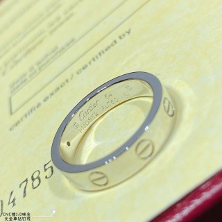 Cartier LOVE Band Ring Silver with 18K Gold Plating view 6