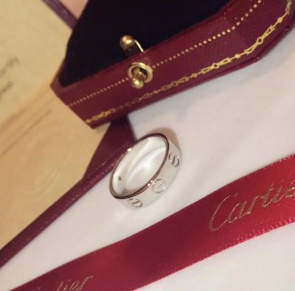 Cartier LOVE Band Ring Silver with 18K Gold Plating view 7