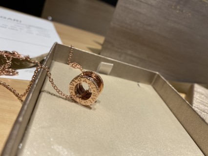 Bulgari Spring Diamond Pendant Necklace Rose Gold view 8