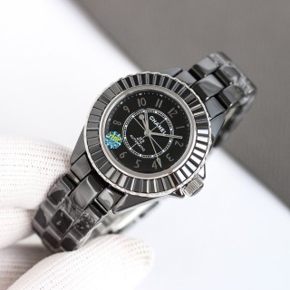 Chanel J12 33mm Black Ceramic Automatic Watch view 3