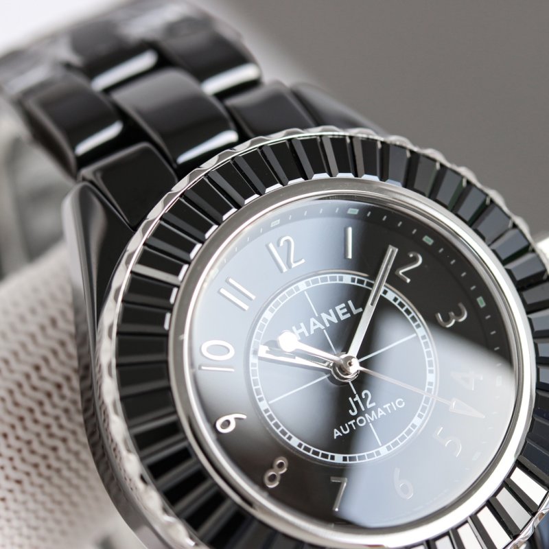 Chanel J12 33mm Black Ceramic Automatic Watch view