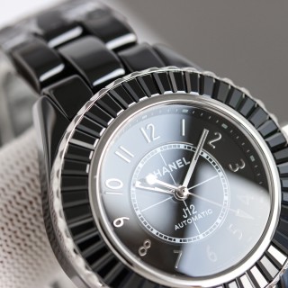 Chanel J12 33mm Black Ceramic Automatic Watch view 4