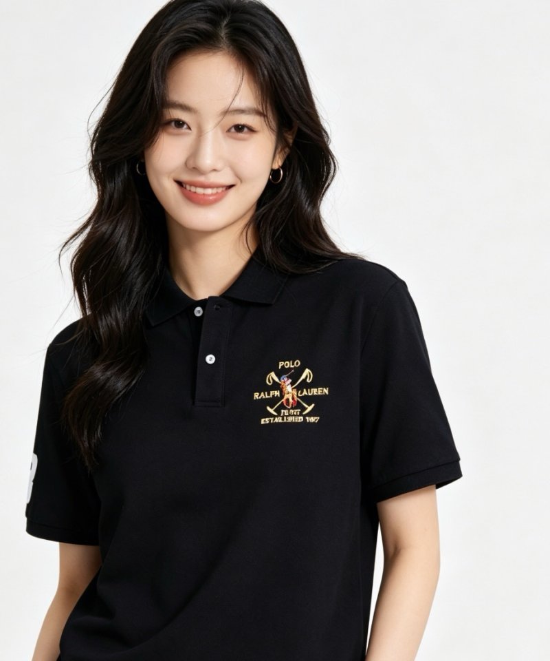 Ralph Lauren Polo Black Gold Embroidered Short Sleeve