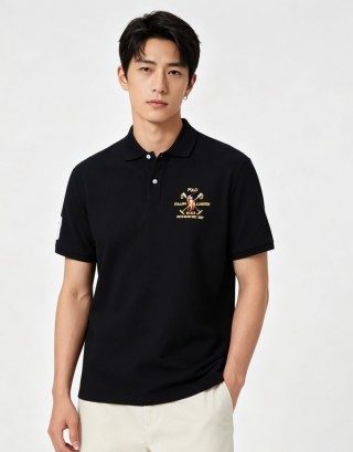 Ralph Lauren Polo Black Gold Embroidered Short Sleeve view 2