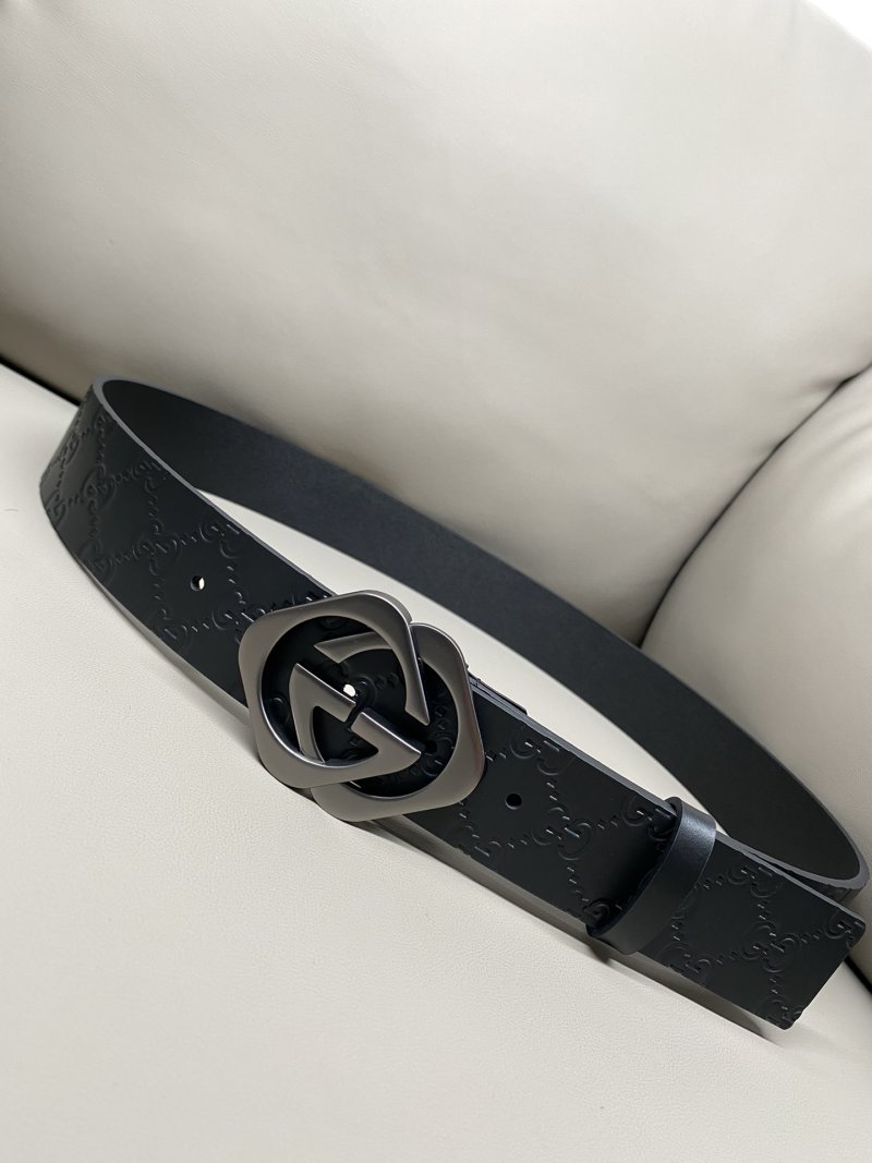 Gucci GG Marmont Black Leather Belt 4.0cm