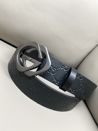Gucci GG Marmont Black Leather Belt 4.0cm view 4