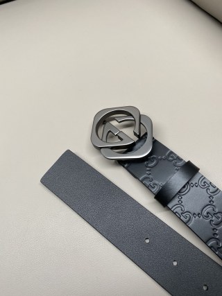 Gucci GG Marmont Black Leather Belt 4.0cm view 5
