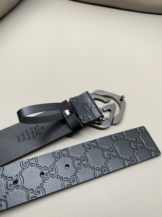 Gucci GG Marmont Black Leather Belt 4.0cm view 6