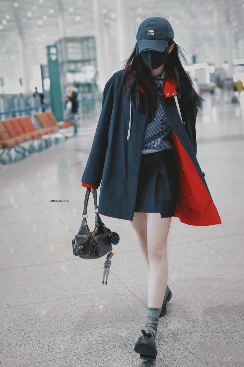 Miu Miu Navy & Red Reversible Coat
