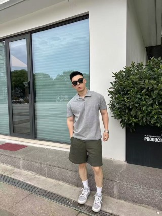 Olive Green Cargo Shorts - Classic Fit view 5