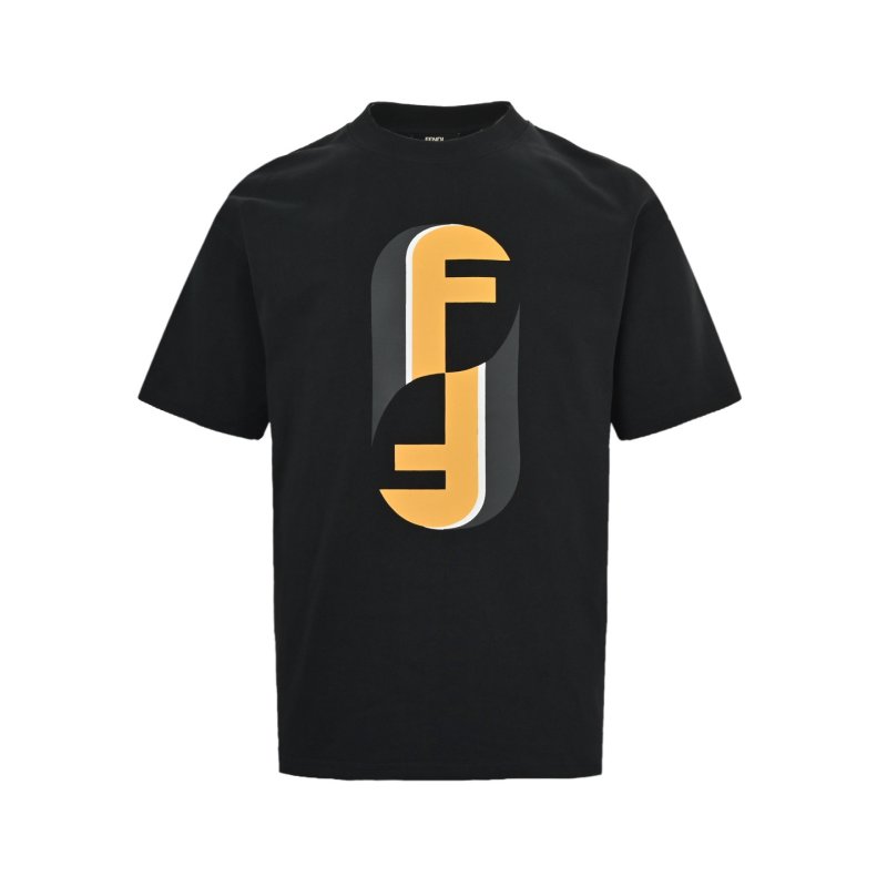 Essentials Black T-Shirt with Yellow Graphic Print view