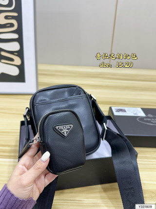 Prada Black Nylon Camera Crossbody Bag view 7
