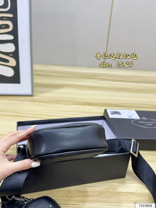 Prada Black Nylon Camera Crossbody Bag view 8