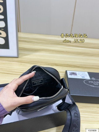 Prada Black Nylon Camera Crossbody Bag view 9