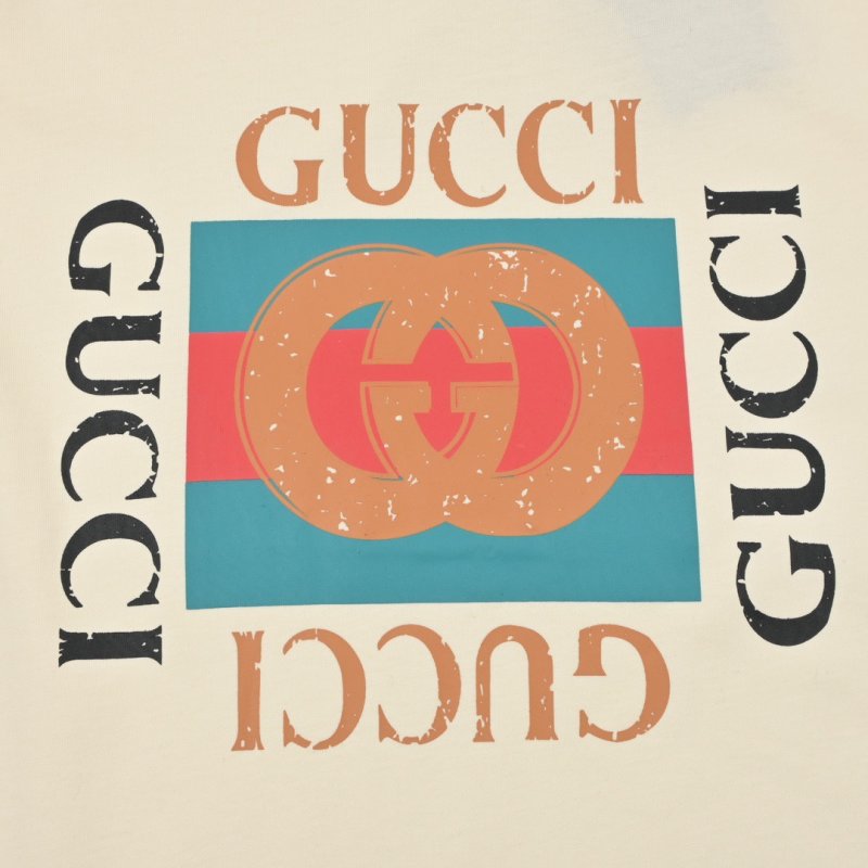 Gucci Logo Print White T-Shirt view