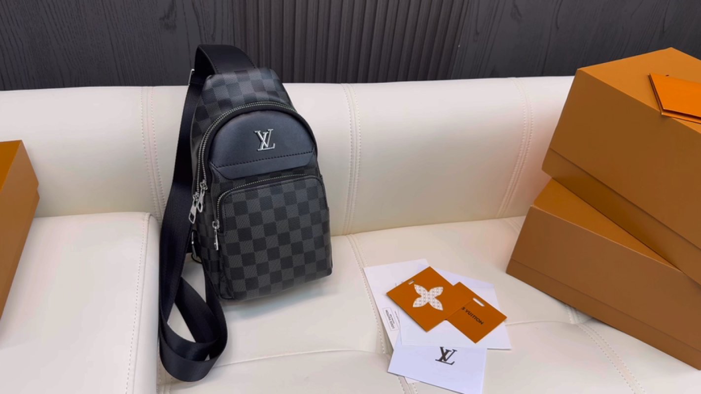 Louis Vuitton Damier Graphite Sling Backpack Black