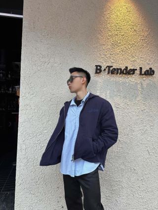 Navy Zip-Up Overshirt Jacket view 1