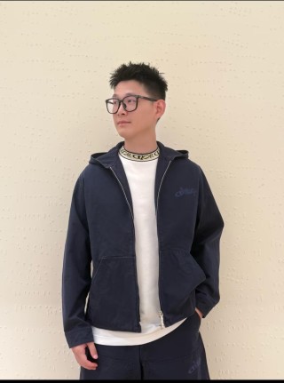 Navy Zip-Up Overshirt Jacket view 7