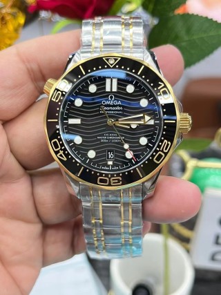 Omega Seamaster 300M Two-Tone Black Dial Watch view 4