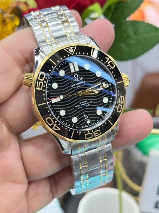 Omega Seamaster 300M Two-Tone Black Dial Watch view 5