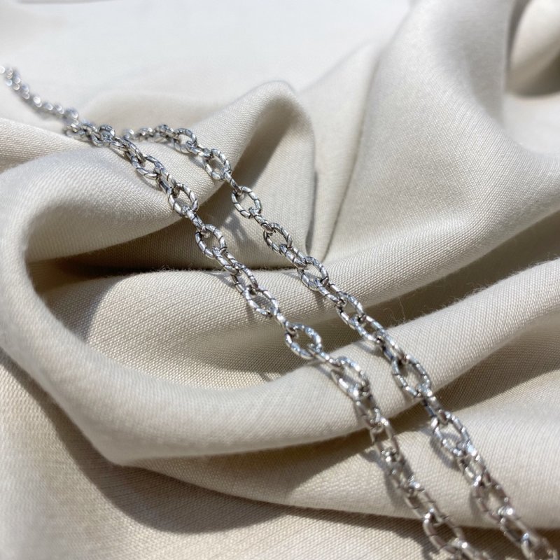 Gucci G-Motif Square Pendant Silver Chain Necklace view