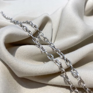 Gucci G-Motif Square Pendant Silver Chain Necklace view 7
