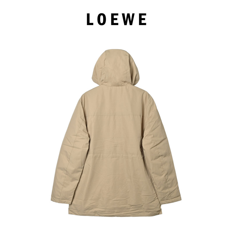 Loewe Cream Down Jacket with Embroidered Logo view