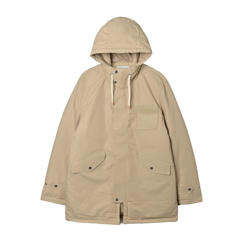 Loewe Cream Down Jacket with Embroidered Logo view