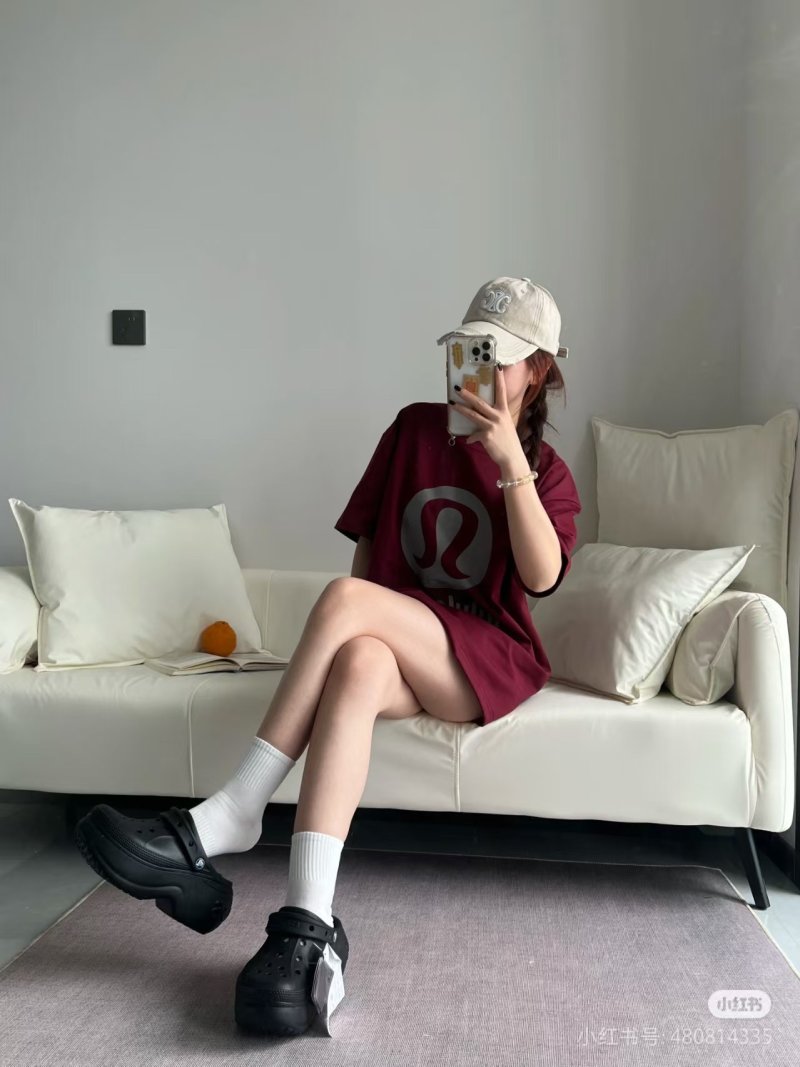 Lululemon Burgundy Logo T-Shirt view