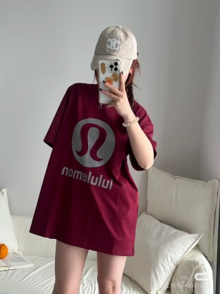 Lululemon Burgundy Logo T-Shirt view 5