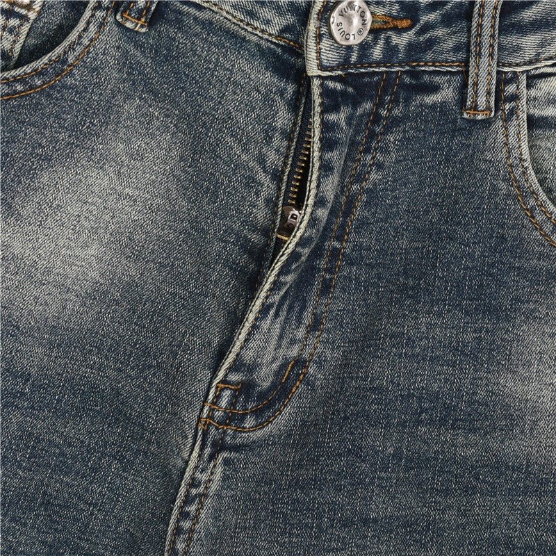 Louis Vuitton Splatter Letter Wash Denim Jeans Blue view
