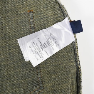 Louis Vuitton Splatter Letter Wash Denim Jeans Blue view 6