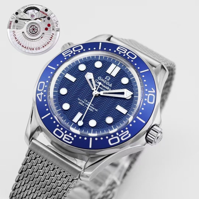 Omega Seamaster Diver 300M Blue Dial Steel Watch view