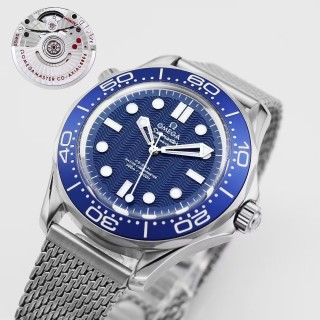 Omega Seamaster Diver 300M Blue Dial Steel Watch view 3