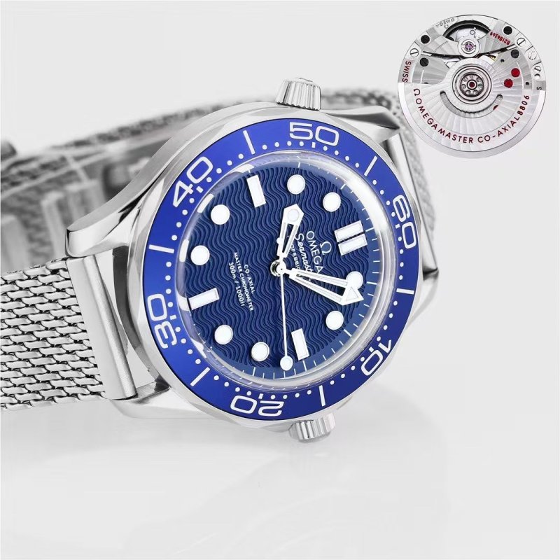 Omega Seamaster Diver 300M Blue Dial Steel Watch view