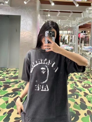 A Bathing Ape Black Graphic Logo T-Shirt view 1