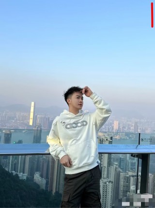 White Oversized Hoodie with Glitter Chain Graphic Print view 2